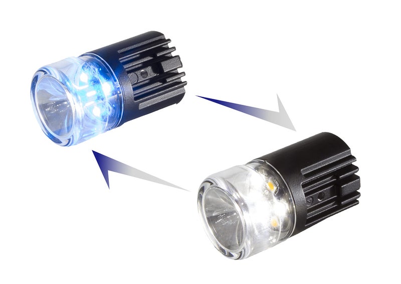 Unicorn Lighting UC01 Hideaway Warning Emergency 360 Degrees Strobe Light Surface Mount Daul Color IP68 for Police and Tow Truck Construction Vehicle Blue White
